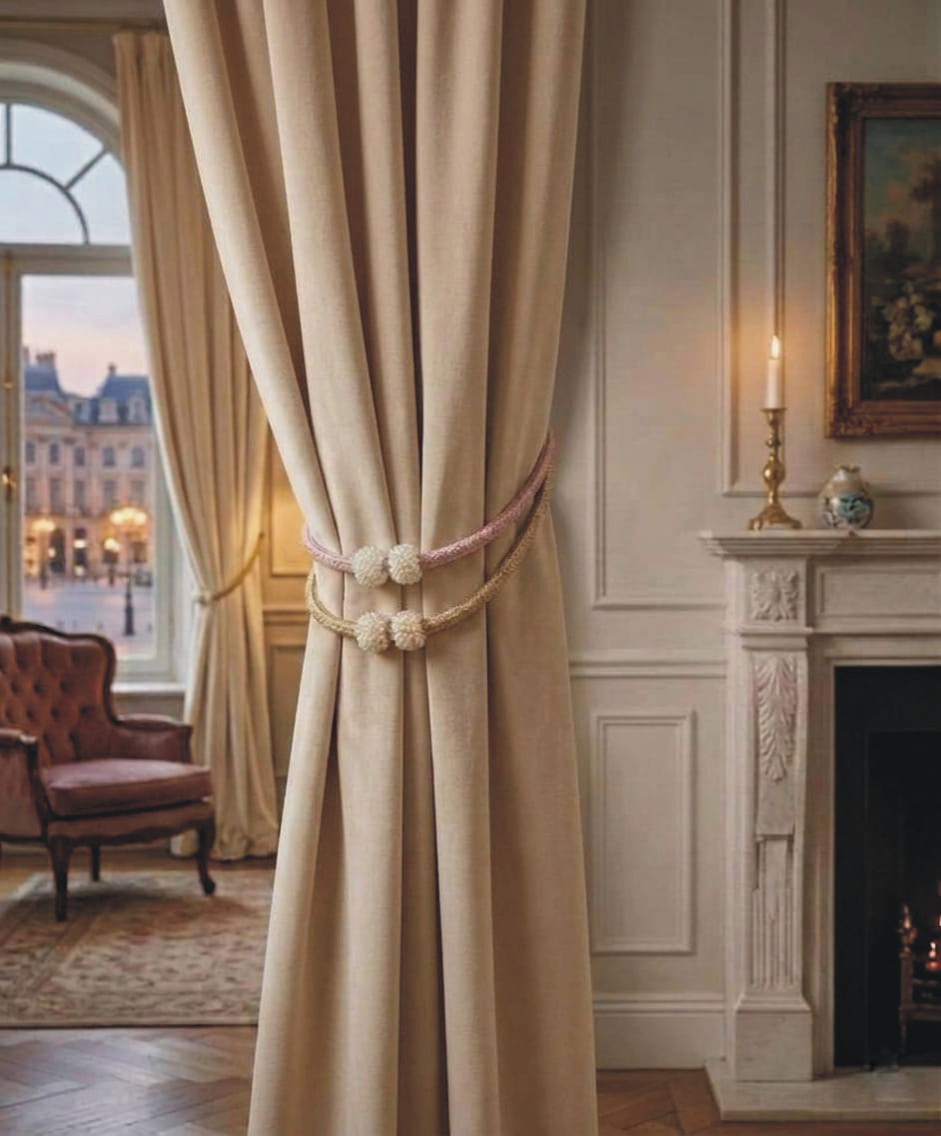 Curtain magnet tie